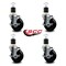 Service Caster 4'' Soft Rubber Swivel 1-7/8'' Expanding Stem Caster Set with Brake, 4PK SCC-EX20S414-SRS-TLB-178-4 - alternate 4